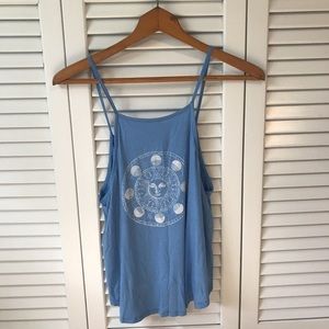 Light Blue Solar Boho Tank